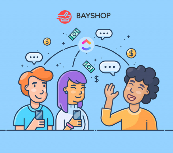 Tell your friends about BAYSHOP and get $3 to your account and 8% discount for each